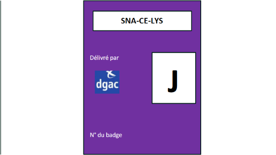 Photo d'un badge J